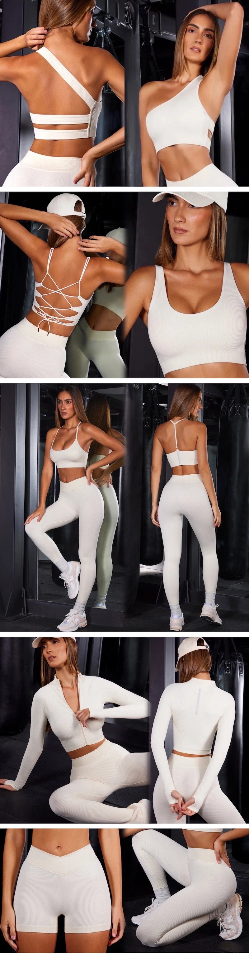 New Listing 7PCS Sexy Athletic Activewear Sets Ribbed Yoga Clothes for Women, Custom Logo Ladies Seamless Leisure Sportswear Workout Gym Clothing