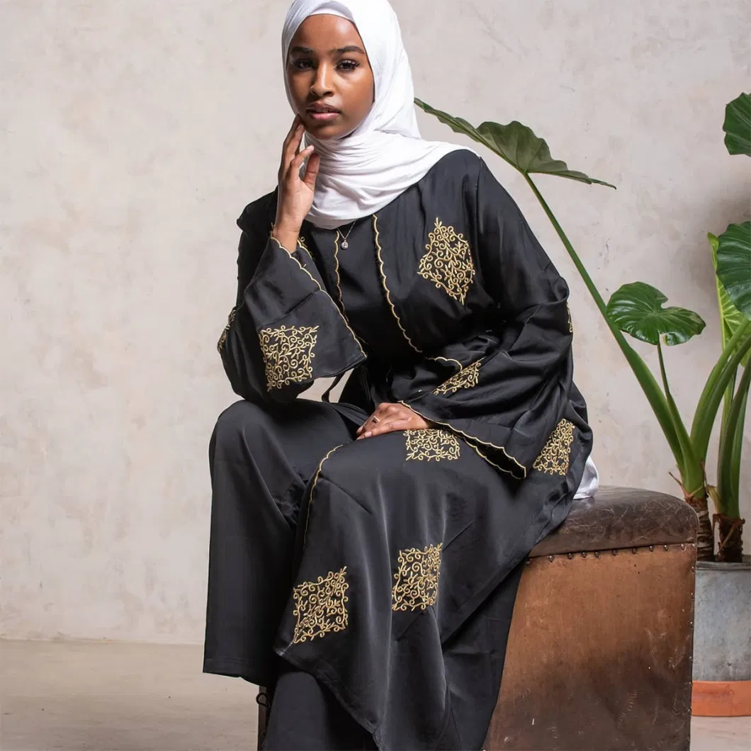 Weimei New fashion Islamic Abaya Black Women Longsleeve Hijab Dress Saudi Abaya Modest Clothes for Muslim