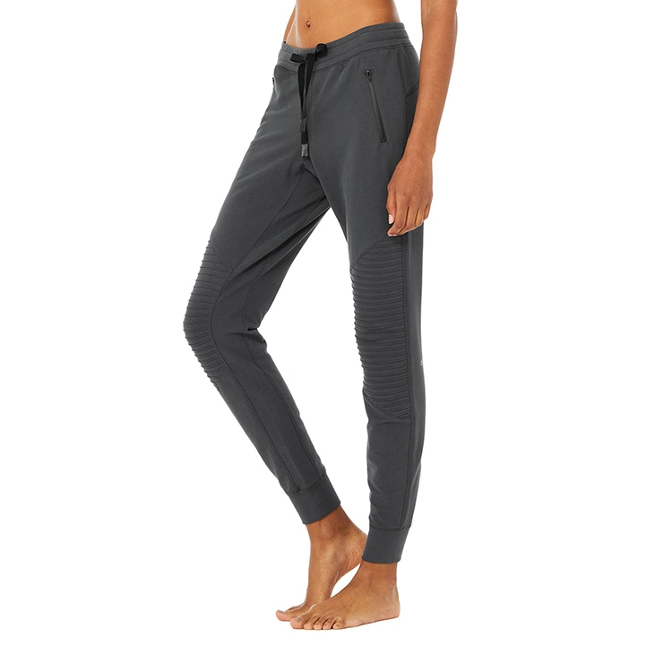 Customize Pleating Sport Yoga Wear Slim Fit Women Jogger Pants